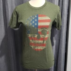 Green American Skull